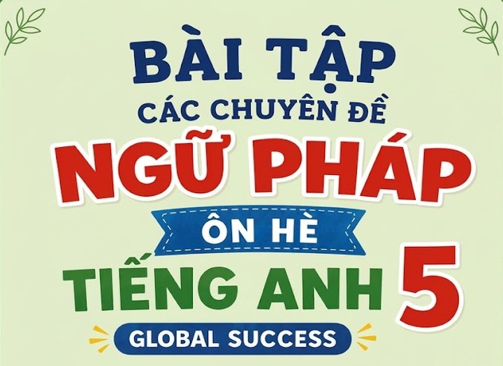 Bài tập các chuyên đề ngữ pháp tiếng anh ôn hè lớp 5 global success